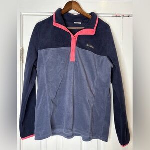 Columbia Dark Blue‎ Fleece Pullover Size XL EUC Like New